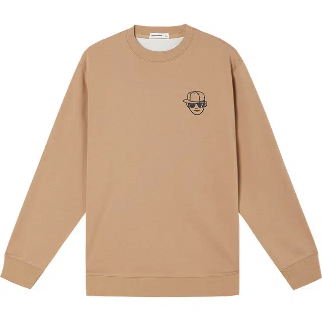 美特斯邦威 卡通字母印花长袖卫衣 男女同款