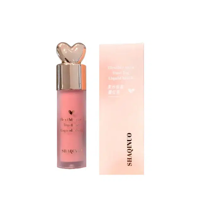 莎琪诺 柔纱粉雾腮红液 低饱和伪素颜灰粉调持妆显嫩修容胭脂腮红 易上色哑光