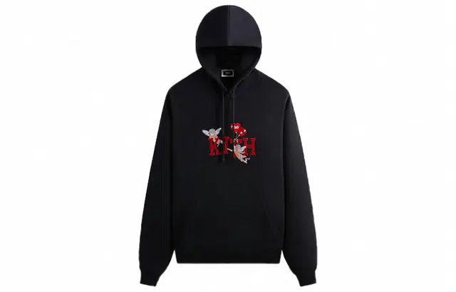 KITH SS24 Cupid Embroidered Hoodie Black