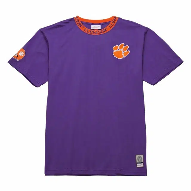 Mitchell Ness x NCAA Clemson Tigers Jacquard Ringer T