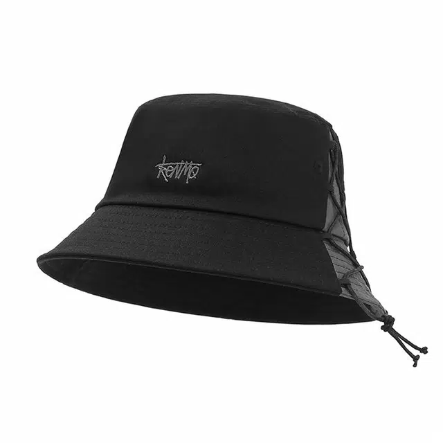 肯默 绑带抽绳设计 街头嘻哈 百搭 遮阳防晒 棉 渔夫帽 男女同款情侣款