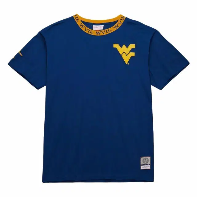 Mitchell Ness x NCAA West Virginia Mountaineers Jacquard Ringer T