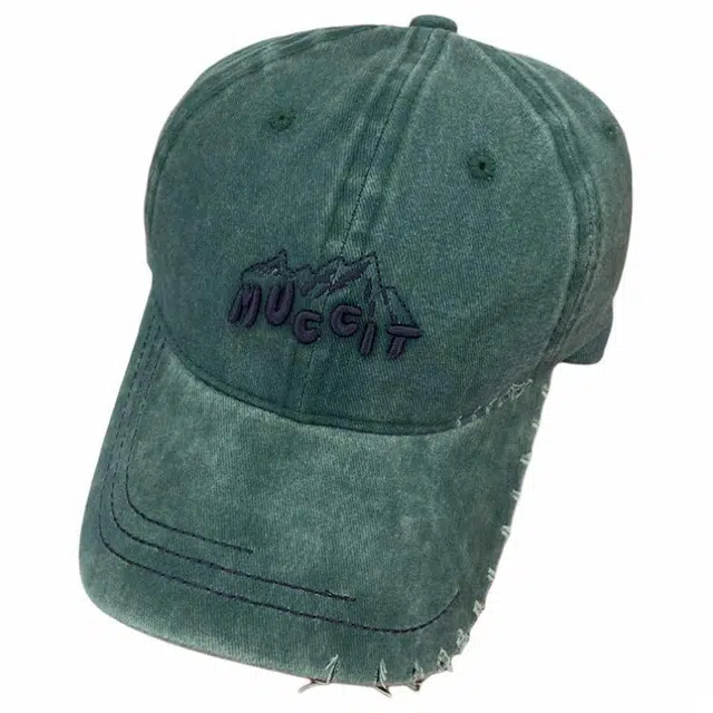 优莲茵 美式立体字母刺绣软顶 户外遮阳通勤大头围显脸小 潮流时尚休闲百搭 水洗牛仔 鸭舌帽 男女同款情侣款