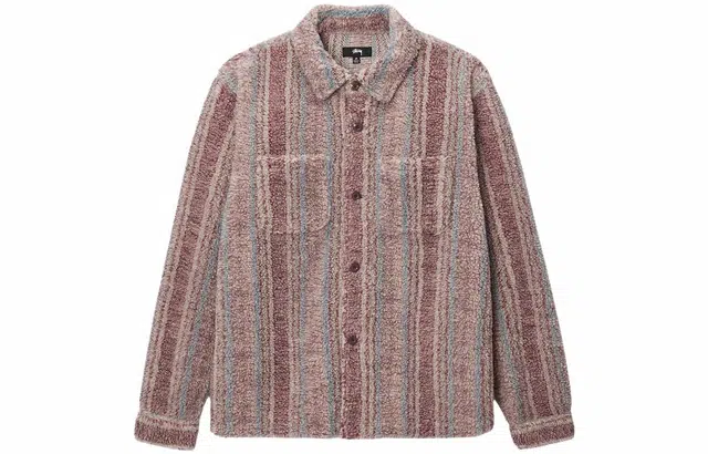 Stussy FW 23 Stripe Sherpa Shirt
