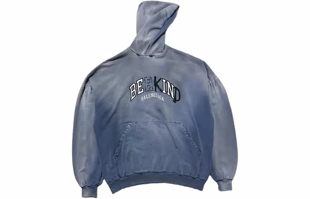 Balenciaga Logo Gradient Hoodie Blue