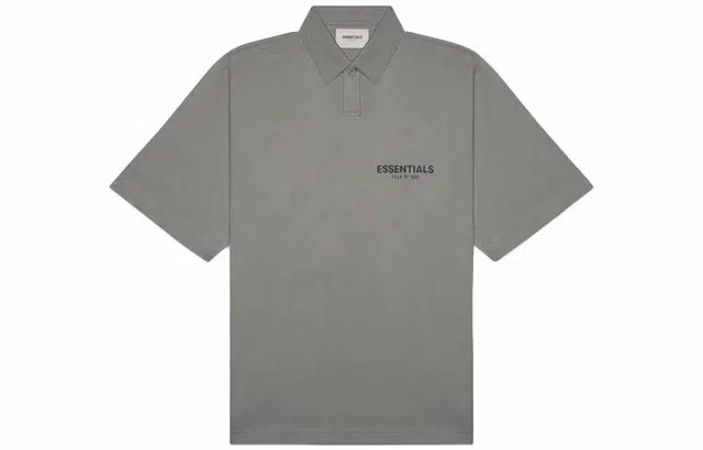 Fear of God Essentials FW20 Polo Shirt Cement LogoPolo