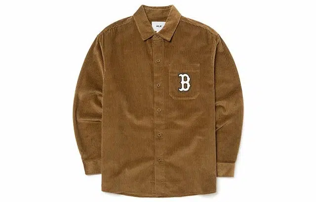 MLB Boston Red Sox Corduroy Shirt Brown