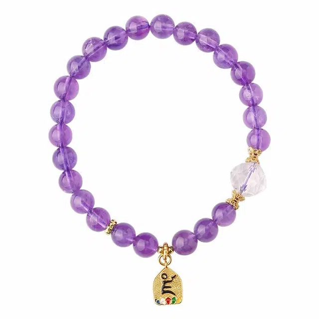 布达拉宫 【前程似锦 学业上岸】招财纳福旺事业时来运转暴富福气满满招桃花#好运 紫水晶 手串 男女同款情侣款