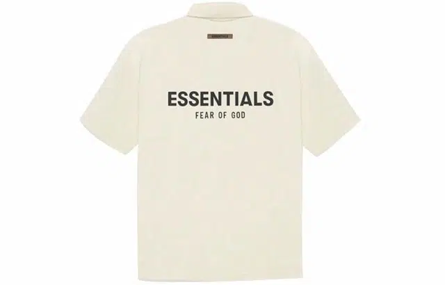 Fear of God Essentials SS21 Short Sleeve Polo ButtercreamCream LogoPolo