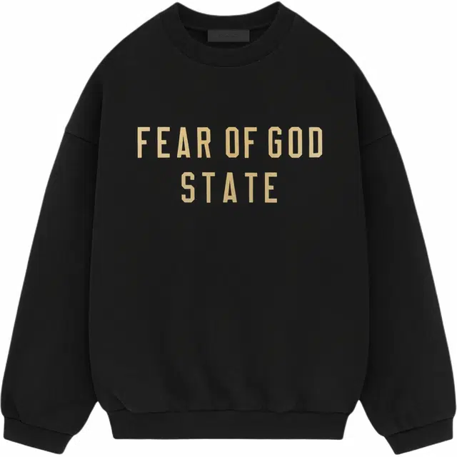 Fear of God Essentials Fleece Crewneck Obsidian Black