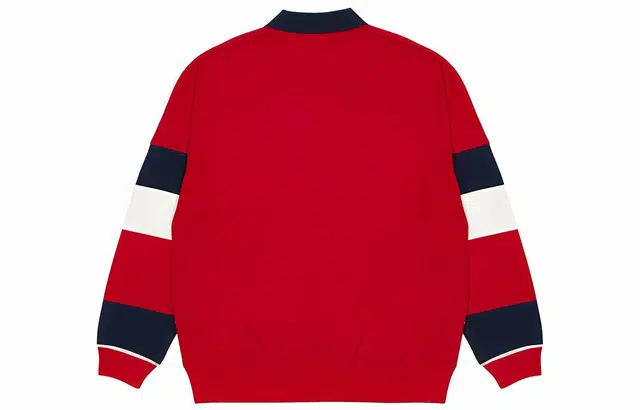 PALACE FW21 Classic Stripe Drop Shoulder Polo RedNavyWhite LogoPolo