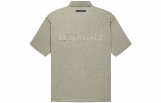 Fear of God Essentials FW21 Ss Polo Pistachio LogoPolo