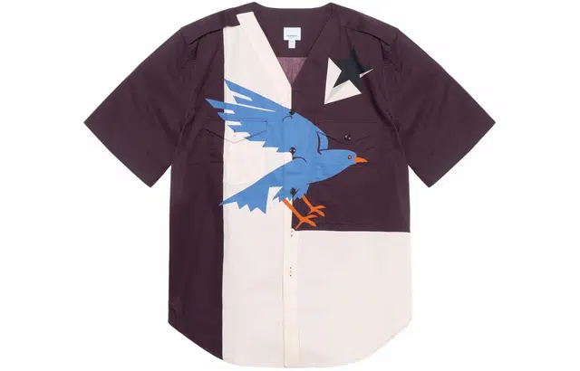 Burberry Bird Print Short Sleeve Shirt