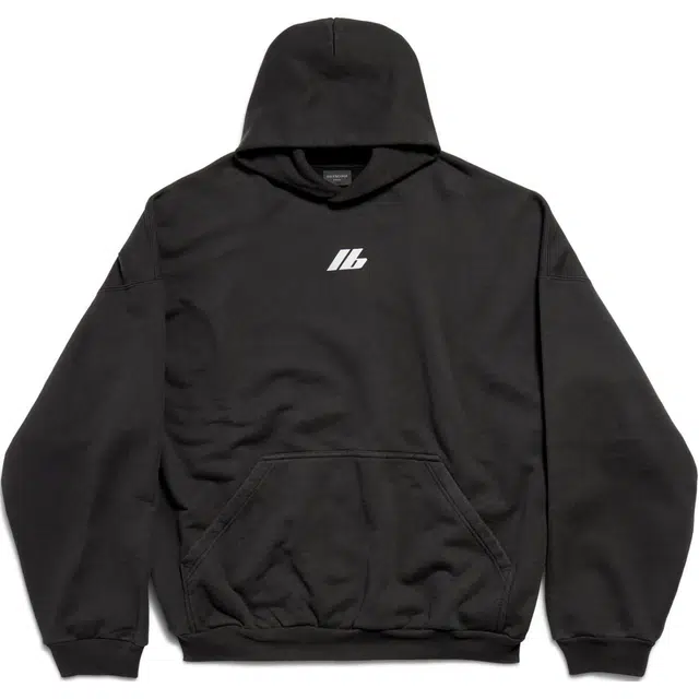 Balenciaga Logo Hoodie Black