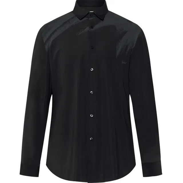 利郎 印花弹力商务休闲翻领纯色质感百搭极简风长袖衬衫 男款