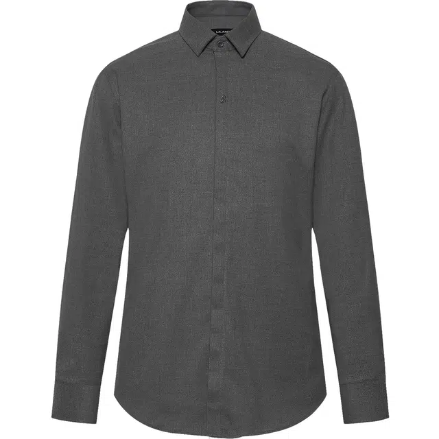 利郎 加绒内里纯色保暖商务休闲翻领质感长袖衬衫 男款