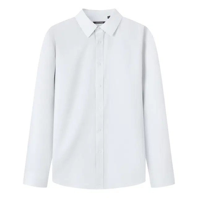 九牧王男裤专家 休闲商务百搭简约长袖衬衫 男款 灰白格