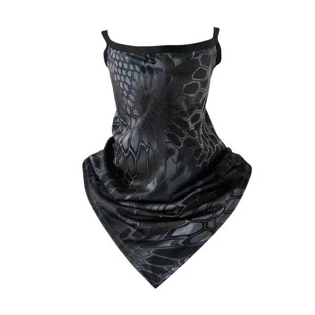 南极人 夏季冰丝口罩遮脖子全脸脖套防紫外线遮阳面巾户外骑行登山钓鱼透气速干 薄款 防晒面罩 男款