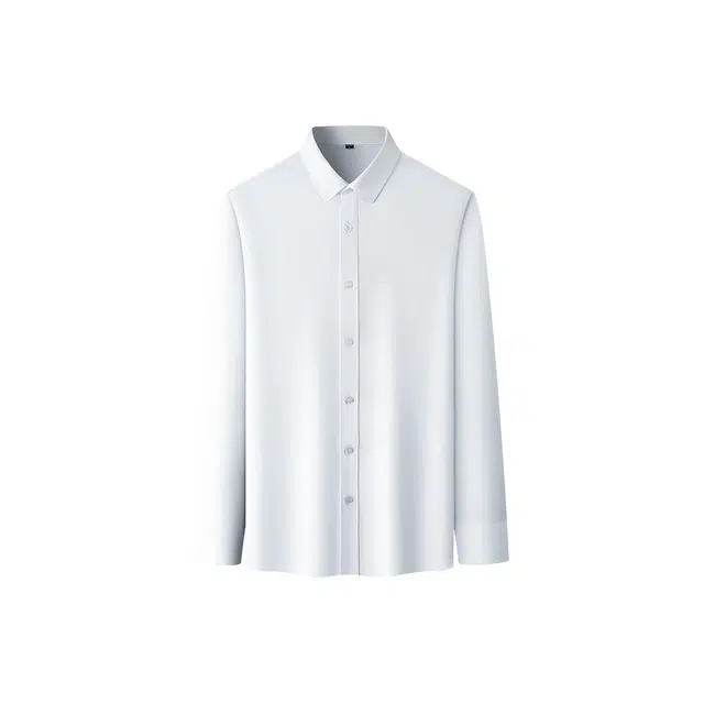 富铤 日系纯色通勤休闲百搭单排扣长袖衬衫 男款