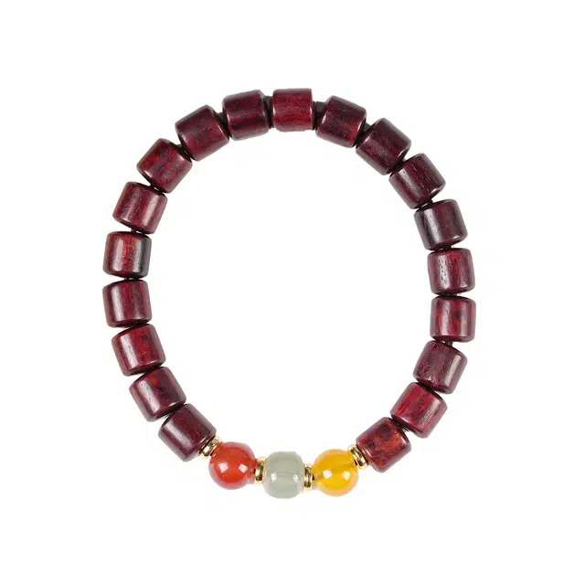 顺风包邮 仙友 国潮新中式轻奢高级感佛珠文玩三色珠福禄寿桶珠福禄双全万事顺遂念珠盘玩#好运 檀木 手串 男女同款情侣款