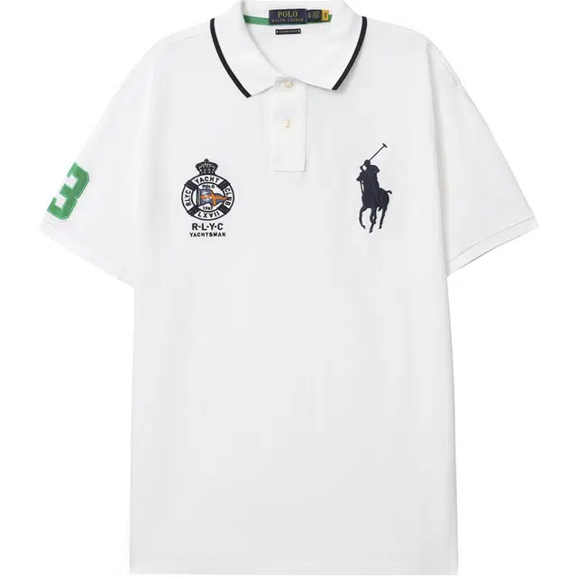 Polo Ralph Lauren Logo Slim Polo Shirt White
