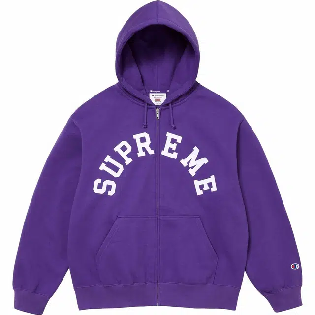 Supreme x Champion Zip Up Hooded Sweatshirt