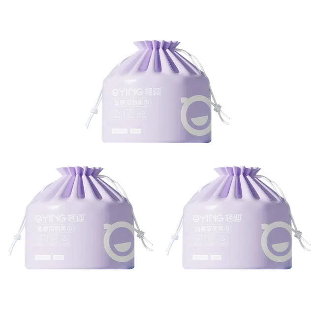 轻迎 加厚洁面巾珍珠纹洗脸巾 一次性卷抽悬挂式