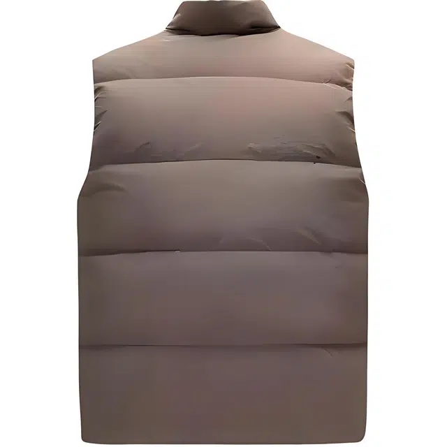 超级安踏 纯色拉链立领舒适透气百搭羽绒马甲 男款 石涅灰