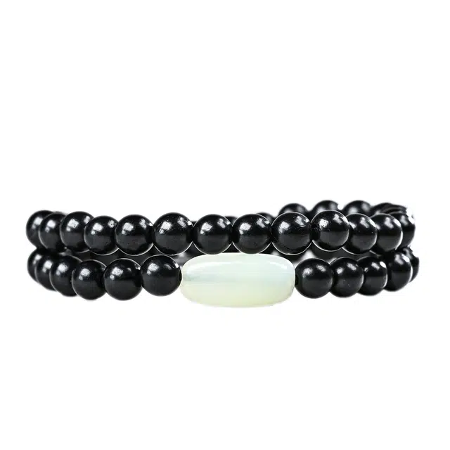 【招财转运】 仙友 国风新中式多财多福转运珠文艺复古风上岸招财文玩佛珠饰品轻奢简约高级感平安好运盘玩串 黑檀 手串 男女同款情侣款