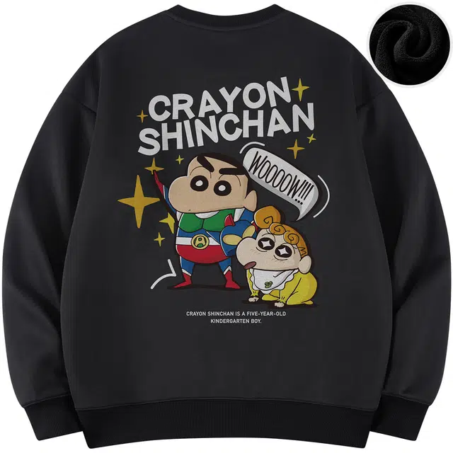 Crayon Shin-chan Cartoon Print Pullover Sweatshirt