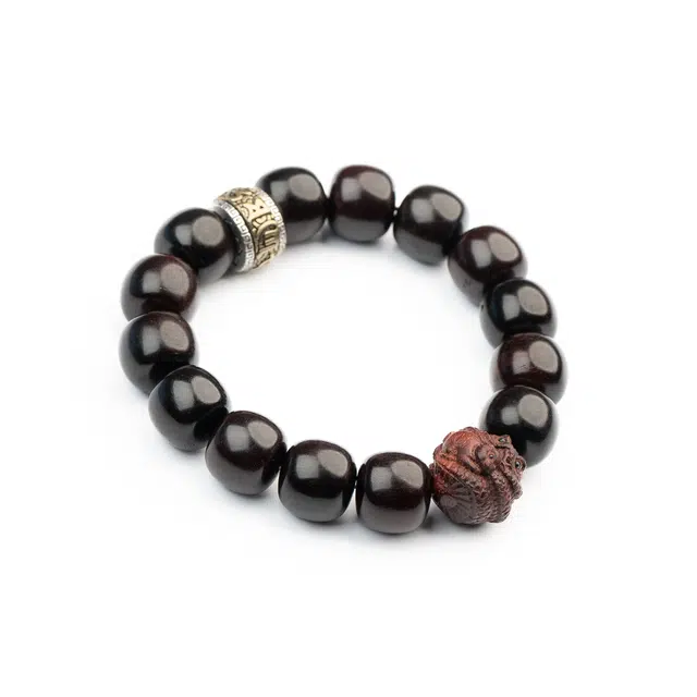 仙源 蛇盘兔 新中式六字箴言国潮设计原创文玩盘玩转运文玩小众 精品礼盒装#好运 紫檀属 手串 男女同款情侣款