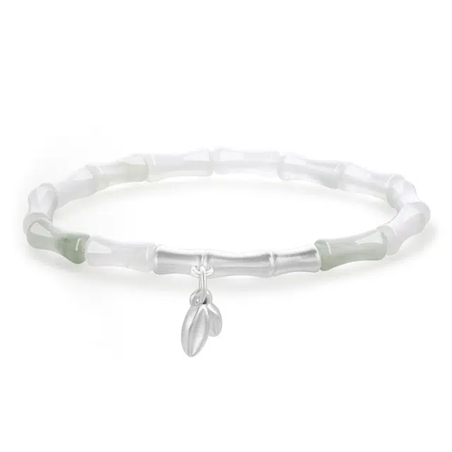 周纪福 好运节节高升 轻奢小众竹节 天山翠 手串 女款