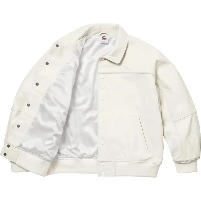 Supreme x Nike Leather Varsity Jacket