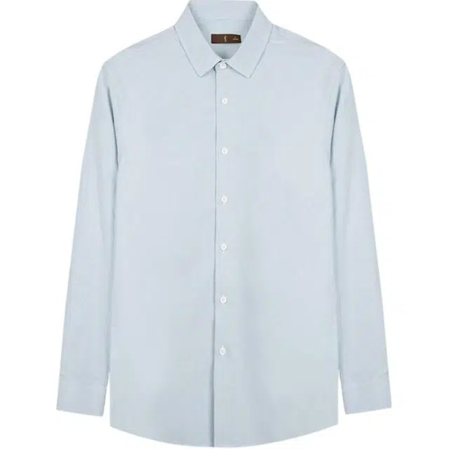 才子 舒适亲肤百搭长袖衬衫 男款 蓝色