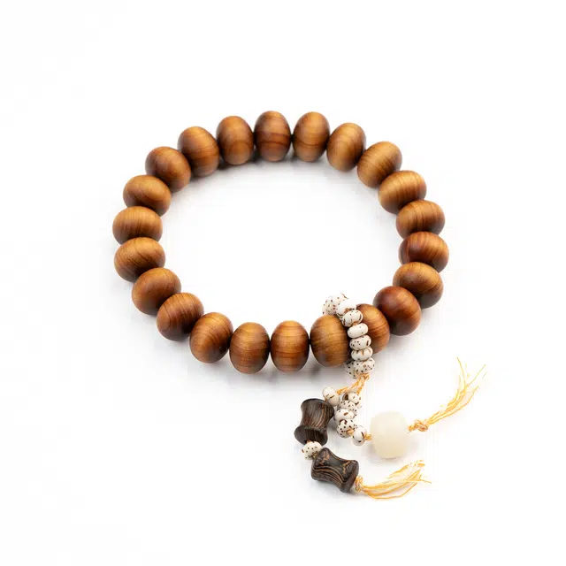 仙源 万事顺意 简约小众本命年手捻珠转运招财叠戴 国风简约文玩佛珠 崖柏 手串 男女同款情侣款