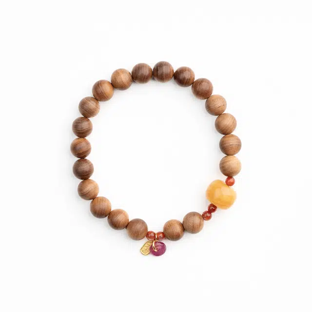 仙源 紫气东来 大吉大利佛珠招财纳福文艺复古风上岸#好运 檀木 手串 男女同款情侣款