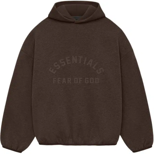 Fear of God Essentials Nylon Fleece Hoodie Heather Wood/Wood