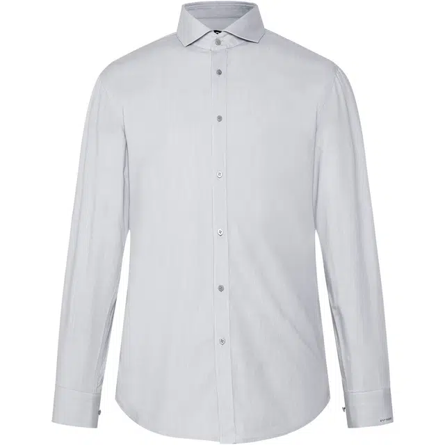 利郎 纯色翻领商务休闲刺绣质感百搭极简风长袖衬衫 男款