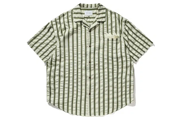 714STREET Striped Short Sleeve Shirt