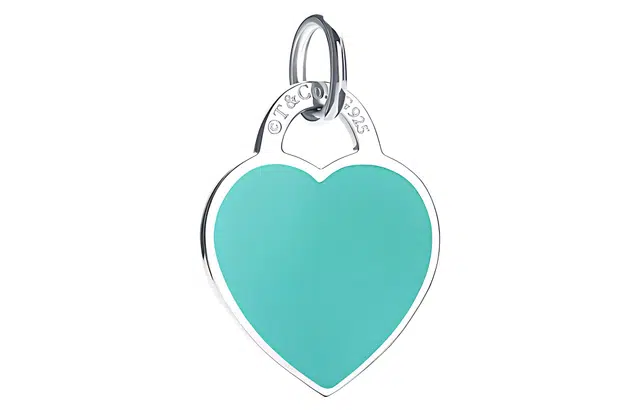 Tiffany & Co. Heart Logo Keychain Green