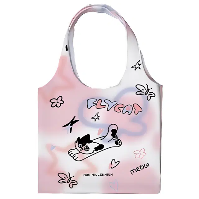 奥松 千禧咪可爱通勤慵懒风大容量 绒面科技布 单肩包 女款 粉色