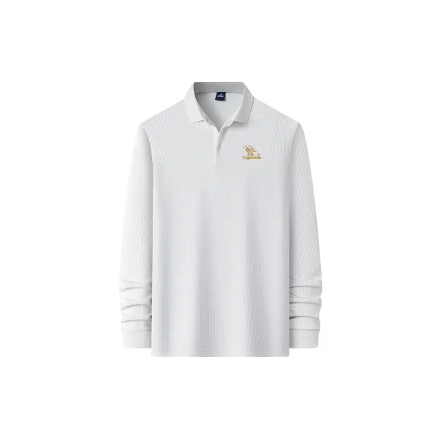 富铤 简约含桑蚕丝华夫格清爽透气日常通勤长袖卫衣 男款