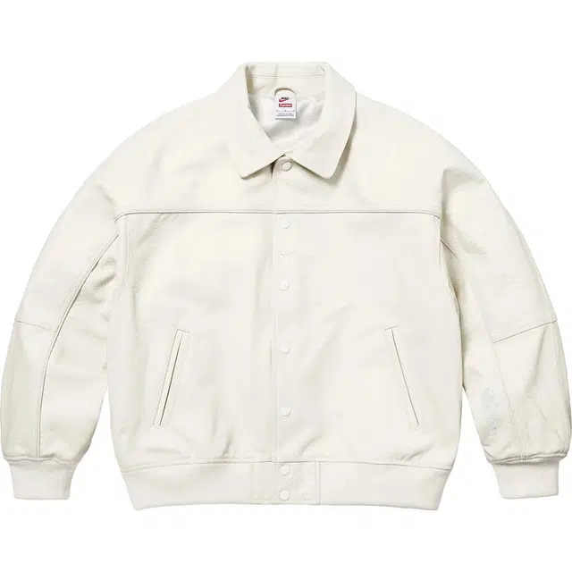 Supreme x Nike Leather Varsity Jacket