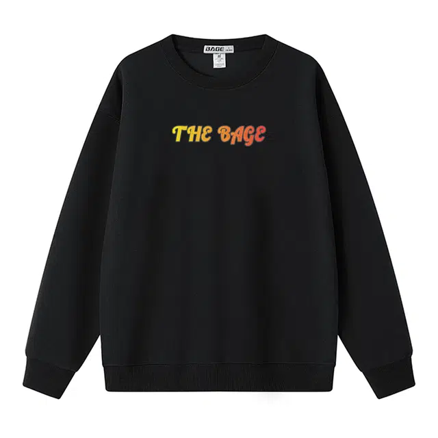 八哥 骷髅头机器人印花时尚百搭圆领套头长袖卫衣 男女同款