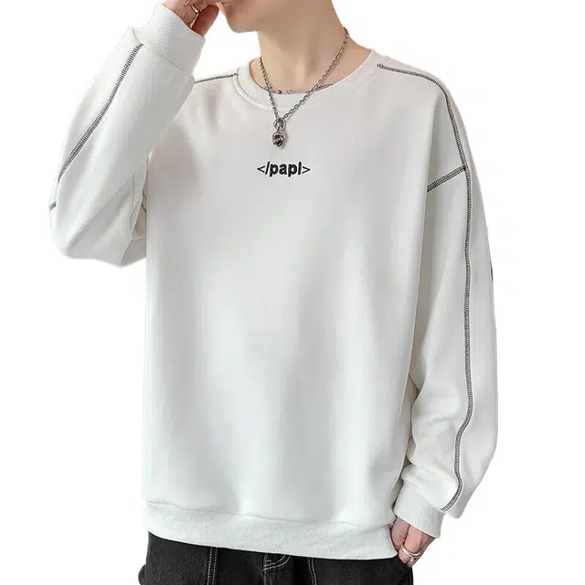 玉儿恋 时尚百搭青少年港风圆领学生卫衣 男款