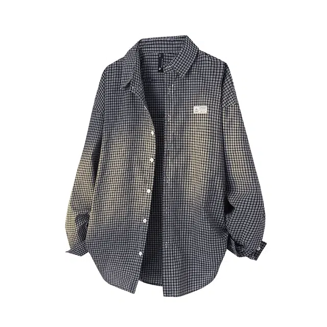 吾皇猫 条纹宽松百搭休闲翻领舒适柔软通勤衬衫 男女同款