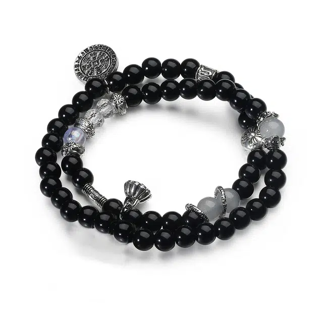 周帝王 山鬼花钱诸事喜乐国风小众新中式复古新中式百搭福禄吉祥时尚百搭好运 檀木 木作手串 男女同款情侣款