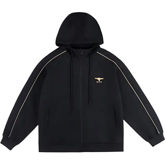 Boy London Animal Hoodie Zipper Sweatshirt Black