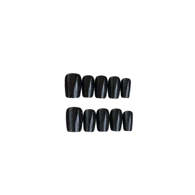 轻迎 追光黑色竖光显白  穿戴甲 短梯暗黑晕染 猫眼