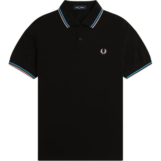 Fred Perry Striped Polo Shirt Black